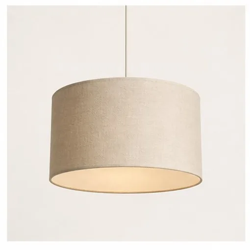 Linen Pendant Shade — Brass